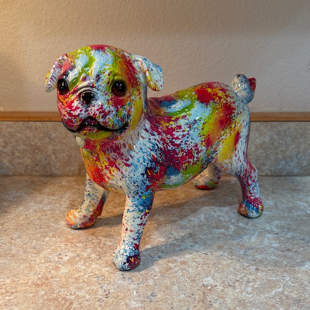 Colorful Pug Figurine